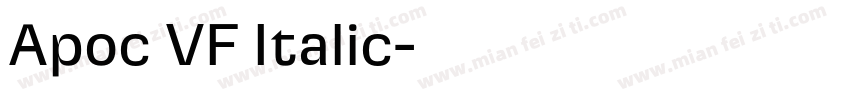 Apoc VF Italic字体转换